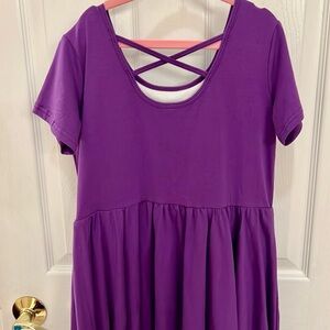 Girls Purple Twirl Dress, Size 10